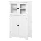 Kleankin Bathroom Floor Storage Cabinet w/ Doors