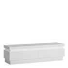 Furniture To Go Lyon 2 Drawer TV Cabinet (Including LED Lighting) In White And High Gloss