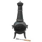 Charles Bentley Extra Large Cast Iron & Steel Outdoor Chiminea