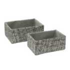 Jvl Urban Set Of 2 Rectangle Paper Storage Baskets