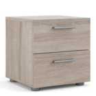 Furniture To Go Pepe Bedside 2 Drawers In Truffle Oak Effect