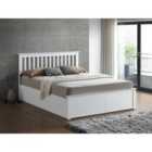 Malmo White Wooden Ottoman Storage Bed Double