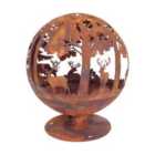 Fancy Flames Globe Laser Cut Woodland Fireglobe