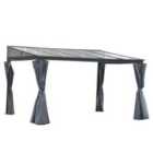 Outsunny 4 x 3m Outdoor Pergola Gazebo - Grey