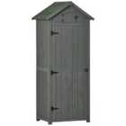 Outsunny Wooden Tool Storage Shed - Grey