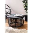 Desser Royal Rattan Coffee Table In Black