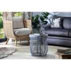 Desser Royal Rattan Lamp Table In Grey
