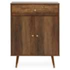 Interiors By Ph Two Door One Drawer Cabinet Wood Veneer