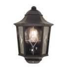 Elstead Lighting Norfolk 1 Light Half Lantern 2 - Black