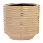 Interiors By Ph Large Ceramic Planter Blush Gold Stripe