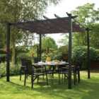 Rowlinson Latina Gazebo 3 x 3m - Grey