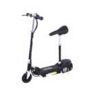 HOMCOM Kids Foldable E Scooter Electric 120W Toy with Brake Kickstand - Black