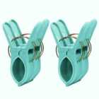 Jvl Large Clamp Clip Beach Towel Pegs, Pack Of 4 - Aqua