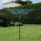 JVL 4 Arm Powder Coated Steel Rotary Airer 50m