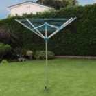 JVL 4 Arm Aluminium Rotary Airer 50m