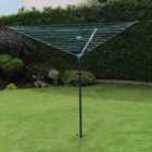 JVL 3 Arm Powder Coated Steel Rotary Airer 45m