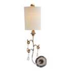 Tivoli 1 Light Wall Light Silver & Cream Patina