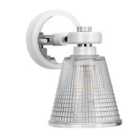 Gunnislake 1 Light Wall Light White Polished Chrome