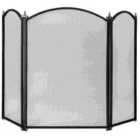 Fire Vida Selby 3 Panel Fire Guard Black