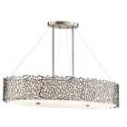 Silver Coral 4 Light Oval Island Light