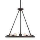 Theater Row 6 Light Chandelier Western Bronze