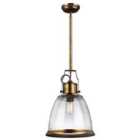 Hobson 1 Light Large Pendant Aged Brass