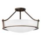 Hathaway 3 Light Medium Semiflush Olde Bronze