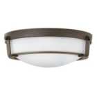 Hathaway 3 Light Medium Flush Mount Olde Bronze