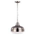 Cadence 2 Light Pendant Polished Nickel/Brushed Steel