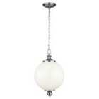 Parkman 1 Light Large Pendant Brushed Steel