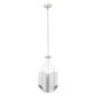 Quinto 3 Light Chandelier White Aged Brass
