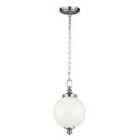 Parkman 1 Light Small Pendant Brushed Steel