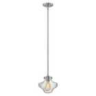 Congress 1 Light Clear Glass Pendant Chrome