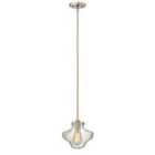 Congress 1 Light Clear Glass Pendant Brushed Caramel