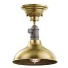 Cobson 1 Light Mini Pendant Natural Brass