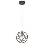 Rocklyn 1 Light Mini Pendant Raw Steel