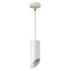 Quinto 1 Light Pendant White Aged Brass