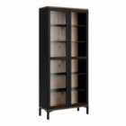Furniture To Go Roomers Display Cabinet Glazed 2 Doors In Black And Walnut