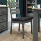 Cookham Pair Of Dark Grey Chairs - Dark Grey Faux Leather