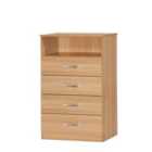 SleepOn Oak Effect 4 Drawer Chest