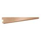 Rothley Twin Slot Shelving Kit In Bright Copper 8 Inch Brackets And 48 Inch Uprights