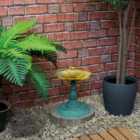 St Helens Metal Bird Bath / Feeder - Yellow Flower