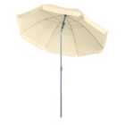 Outsunny 2.2m Tilt Garden Parasol - Cream