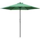 Outsunny 2.8m Patio Parasol 6 Ribs - Green