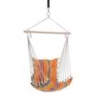 Outsunny Outdoor Hammock Cushioned Chair Patio Swing Seat Cotton - Orange