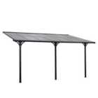 Outsunny Outdoor Patio Gazebo Pergola Aluminum Post 4.35 x 3m PC Roof - Grey