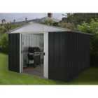 Yardmaster Castleton Metal Apex Shed 10 x 8ft with Floor Support Frame