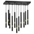Milagro Pendant Lamp Monza Black / Gold 11 x G9 8W