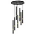 Milagro Pendant Lamp Monza Black / Gold 7 x G9 8W