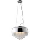 Milagro Pendant Lamp Luna 3 x E14 LED Chrome